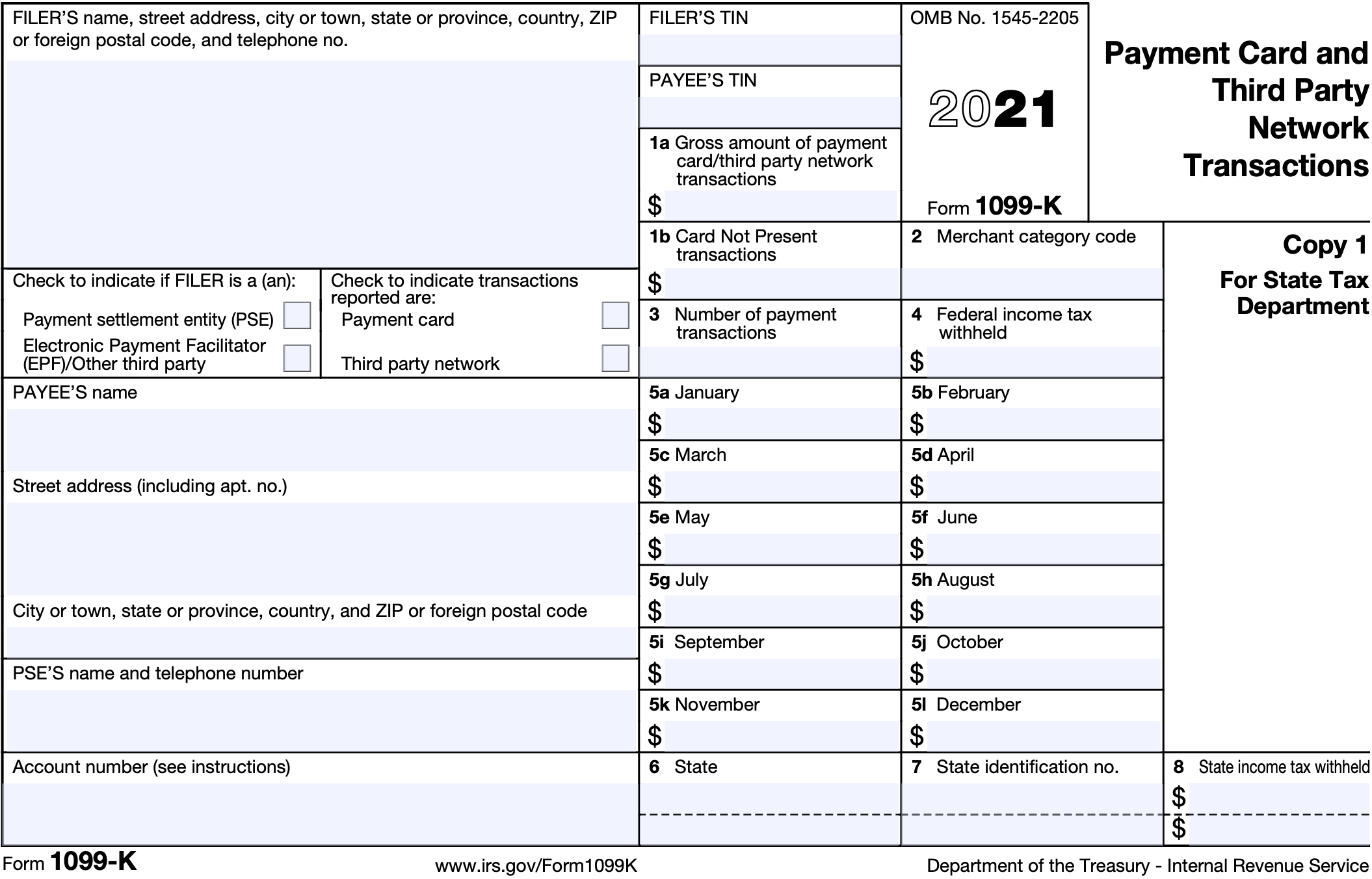 Payment Card and Third Party Network Transactions 1099K Crippen